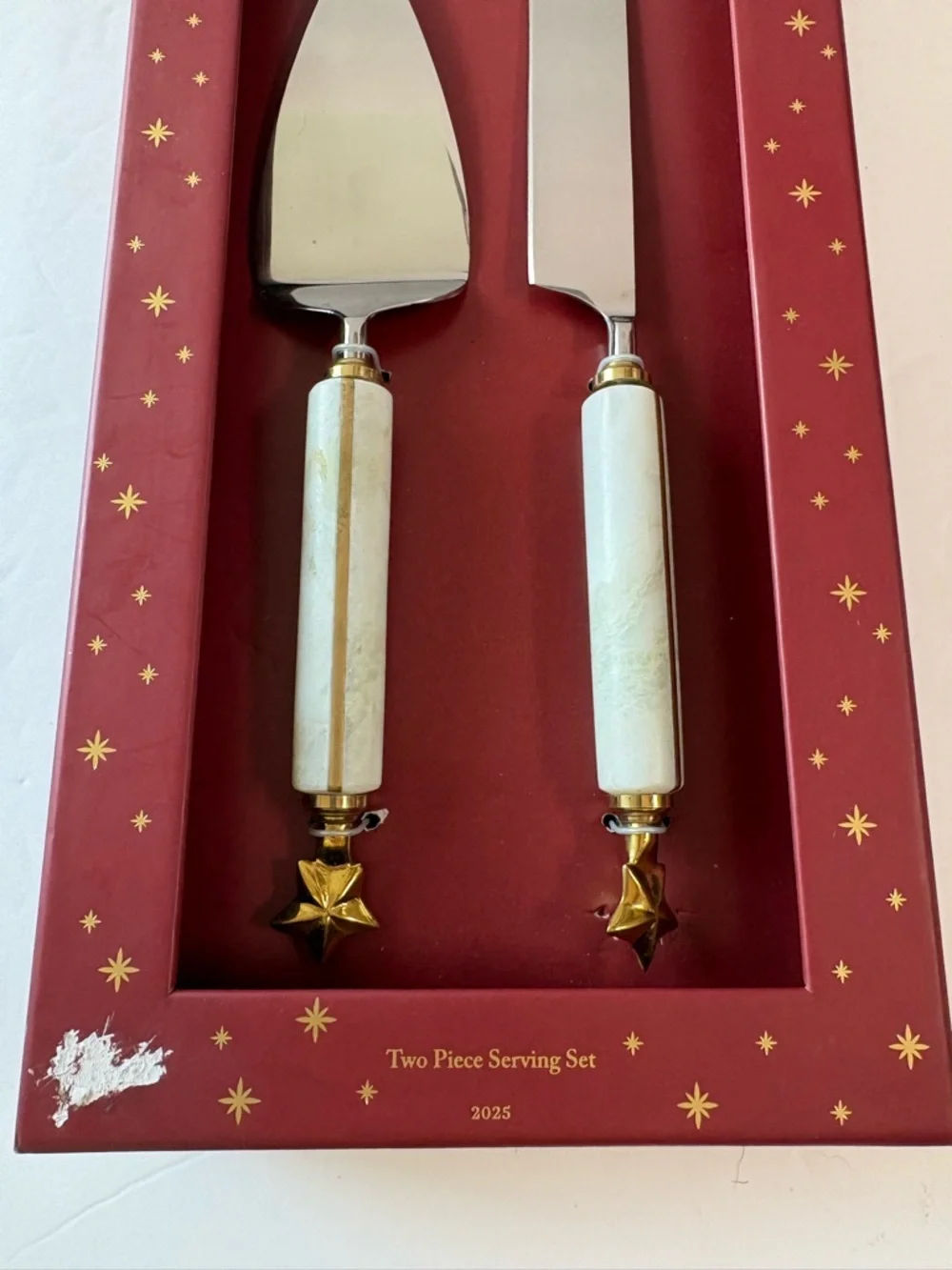 NWT Anthropologie New York City Ballet Marble Cake Serve Set